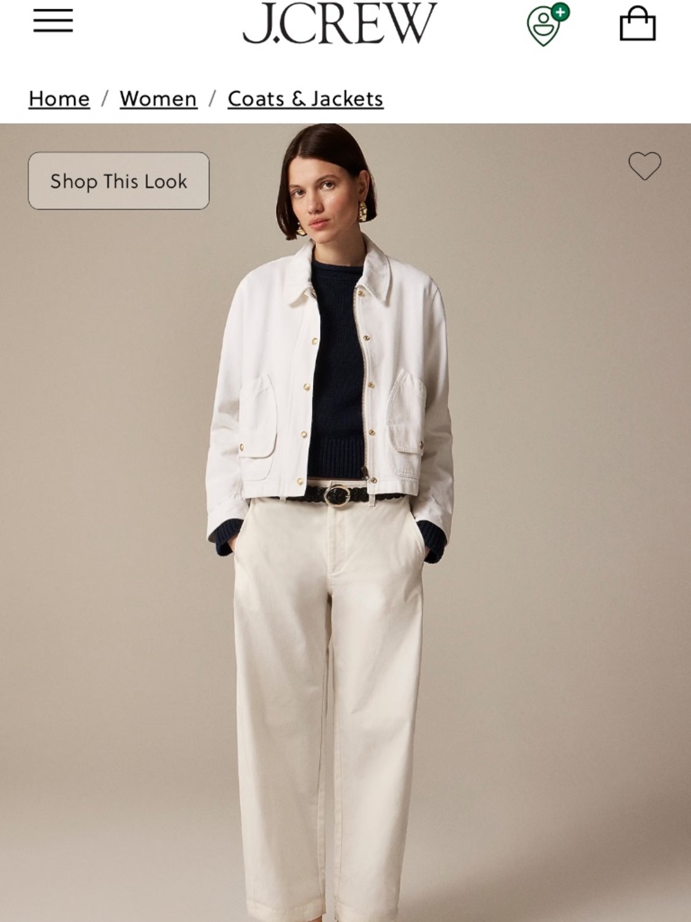 NWT J.Crew Women’s Jacket White size XS